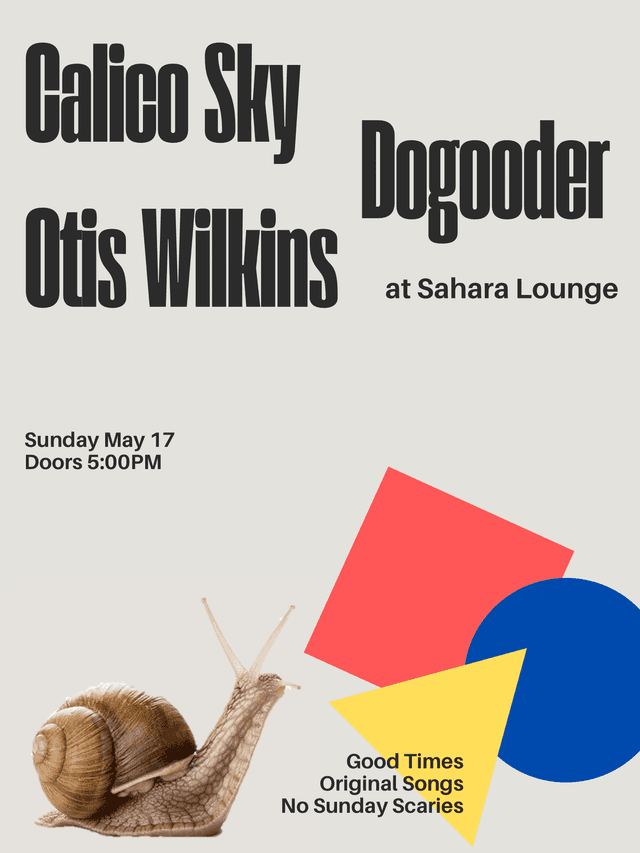 Sahara Lounge flier
